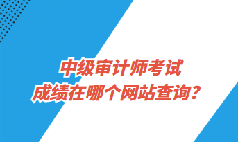 中級審計師考試成績在哪個網(wǎng)站查詢？