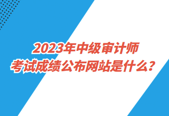 2023年中級審計師考試成績公布網(wǎng)站是什么？