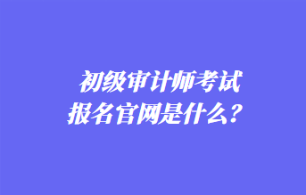 初級審計師考試報名官網(wǎng)是什么？