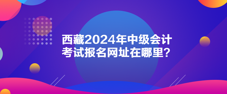 西藏2024年中級會計考試報名網(wǎng)址在哪里？