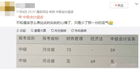 就差1分就合格了！中級(jí)會(huì)計(jì)考試成績(jī)沒到合格線可以申請(qǐng)復(fù)核！