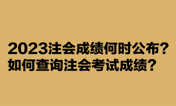 2023注會(huì)成績(jī)何時(shí)公布？如何查詢注會(huì)考試成績(jī)？