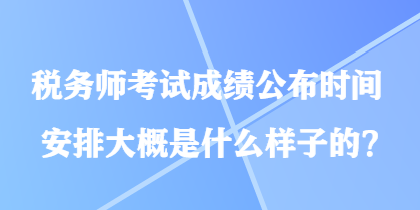 稅務(wù)師考試成績公布時間安排大概是什么樣子的？