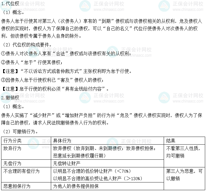 2024年中級會(huì)計(jì)經(jīng)濟(jì)法預(yù)習(xí)必看知識點(diǎn)：保全措施