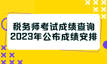 稅務(wù)師考試成績(jī)查詢2023年公布成績(jī)安排