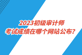 2023初級(jí)審計(jì)師考試成績(jī)?cè)谀膫€(gè)網(wǎng)站公布？