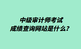 中級(jí)審計(jì)師考試成績(jī)查詢網(wǎng)站是什么？