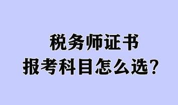 稅務師證書報考科目怎么選