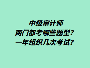 中級(jí)審計(jì)師兩門(mén)都考哪些題型？一年組織幾次考試？