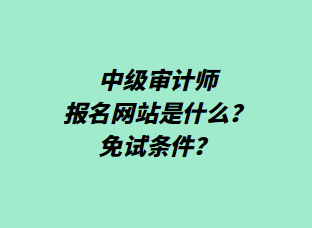 中級(jí)審計(jì)師報(bào)名網(wǎng)站是什么？免試條件？