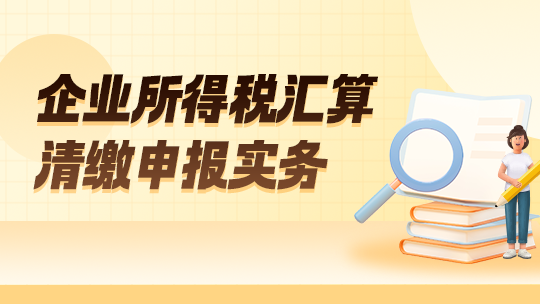 企業(yè)所得稅匯算清繳申報實務