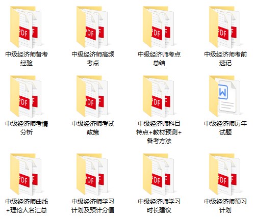 中級經(jīng)濟師備考資料