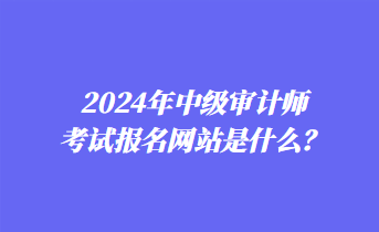 2024年中級審計師考試報名網(wǎng)站是什么？