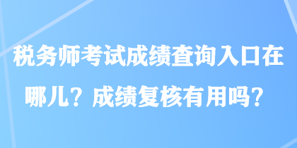 稅務(wù)師考試成績(jī)查詢?nèi)肟谠谀膬海砍煽?jī)復(fù)核有用嗎？