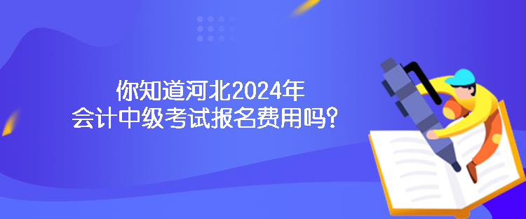 你知道河北2024年會計中級考試報名費用嗎？