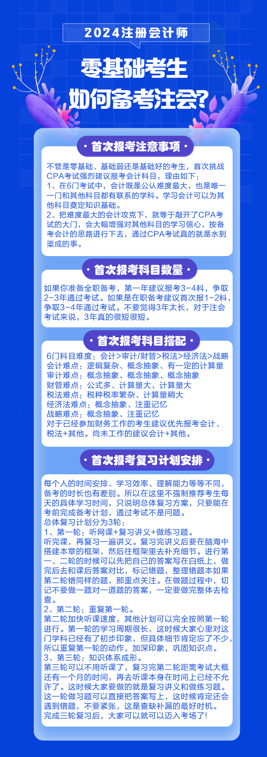 零基礎考生備考注會建議