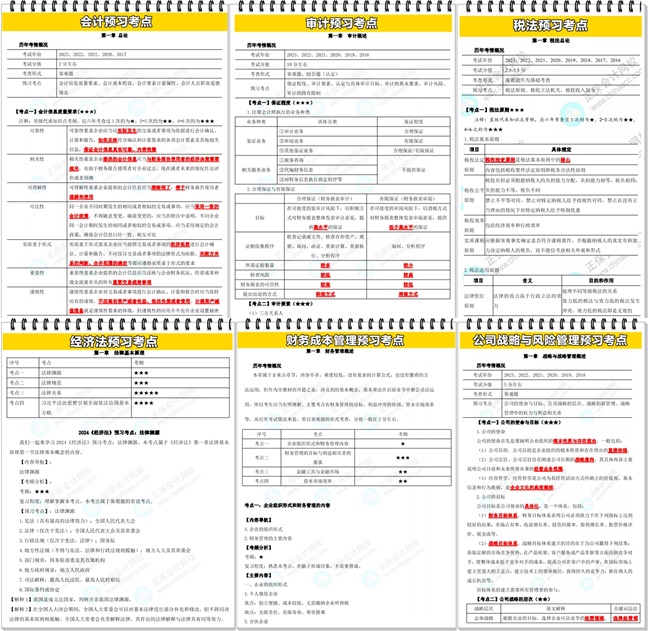 注會預習考點