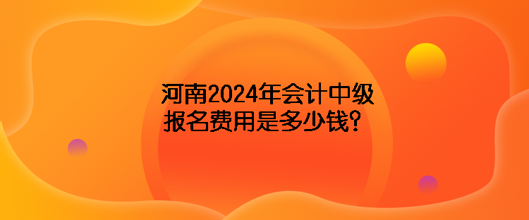 河南2024年會(huì)計(jì)中級(jí)報(bào)名費(fèi)用是多少錢(qián)？