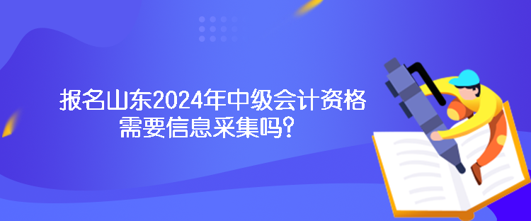 報名山東2024年中級會計資格需要信息采集嗎？