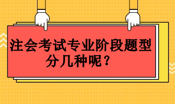 注會考試專業(yè)階段題型分幾種呢？