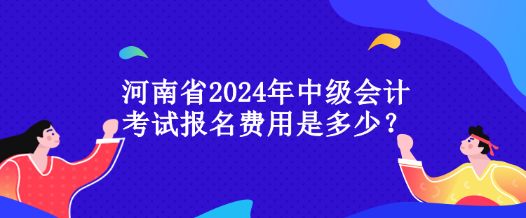 河南省2024年中級(jí)會(huì)計(jì)考試報(bào)名費(fèi)用是多少？