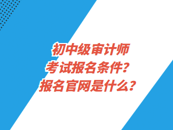 初中級(jí)審計(jì)師考試報(bào)名條件？報(bào)名官網(wǎng)是什么？