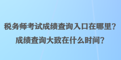 稅務(wù)師考試成績(jī)查詢?nèi)肟谠谀睦铮砍煽?jī)查詢大致在什么時(shí)間？