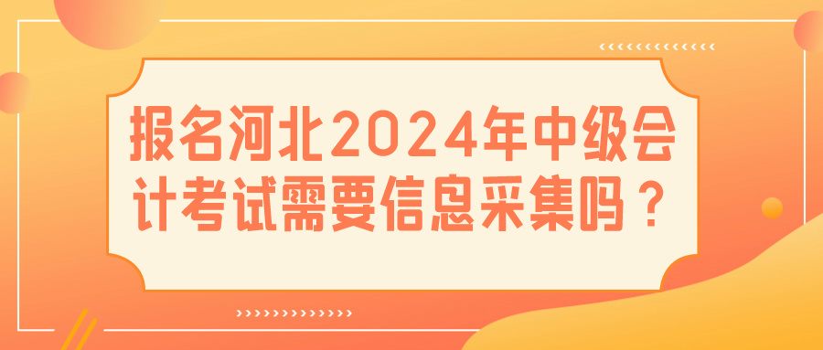 河北2024中級會計信息采集