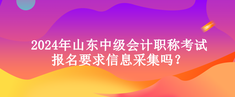 2024年山東中級(jí)會(huì)計(jì)職稱考試報(bào)名要求信息采集嗎？