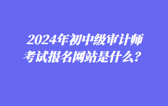 2024年初中級(jí)審計(jì)師考試報(bào)名網(wǎng)站是什么？