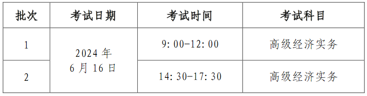 高級(jí)經(jīng)濟(jì)師考試安排