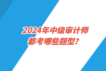 2024年中級審計師都考哪些題型？