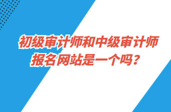 初級(jí)審計(jì)師和中級(jí)審計(jì)師報(bào)名網(wǎng)站是一個(gè)嗎？