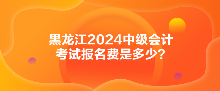 黑龍江2024中級會計考試報名費是多少？