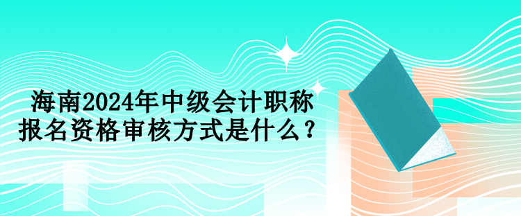 海南2024年中級(jí)會(huì)計(jì)職稱報(bào)名資格審核方式是什么？