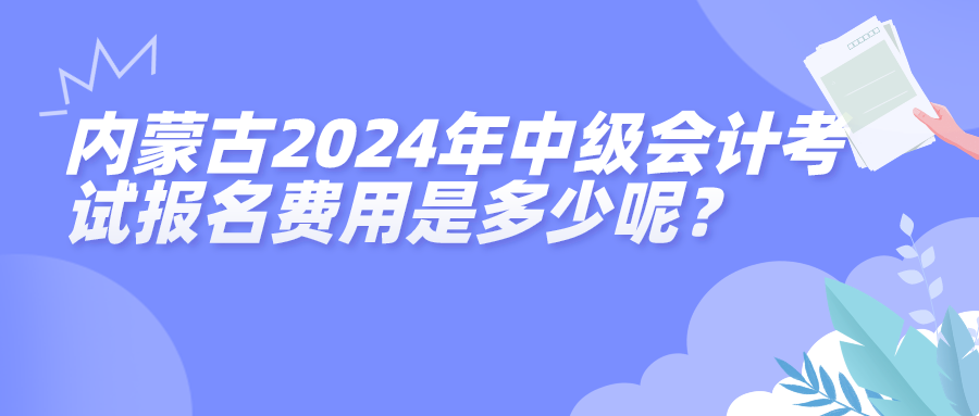 內(nèi)蒙古2024年中級會計考試報名費(fèi)用