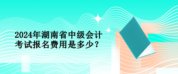 2024年湖南省中級會計考試報名費用是多少？