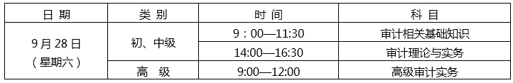 寧夏2024年審計(jì)師考試時(shí)間安排