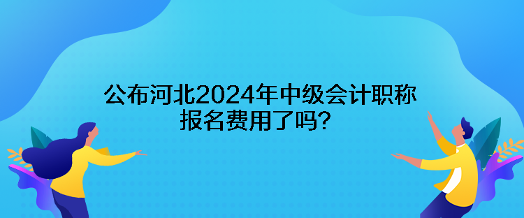 公布河北2024年中級會計職稱報名費用了嗎？