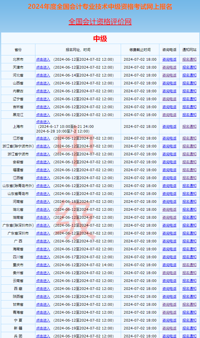 重磅！全國2024中級會計職稱考試報名入口已開通 抓緊報>