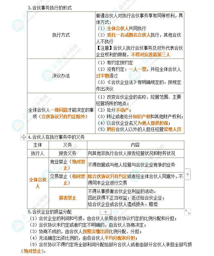 2024年注會(huì)《經(jīng)濟(jì)法》第5章高頻考點(diǎn)1：普通合伙企業(yè)的設(shè)立、財(cái)產(chǎn)與事務(wù)執(zhí)行