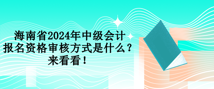 海南省2024年中級(jí)會(huì)計(jì)報(bào)名資格審核方式是什么？來(lái)看看！