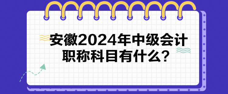 安徽2024年中級(jí)會(huì)計(jì)職稱科目有什么？