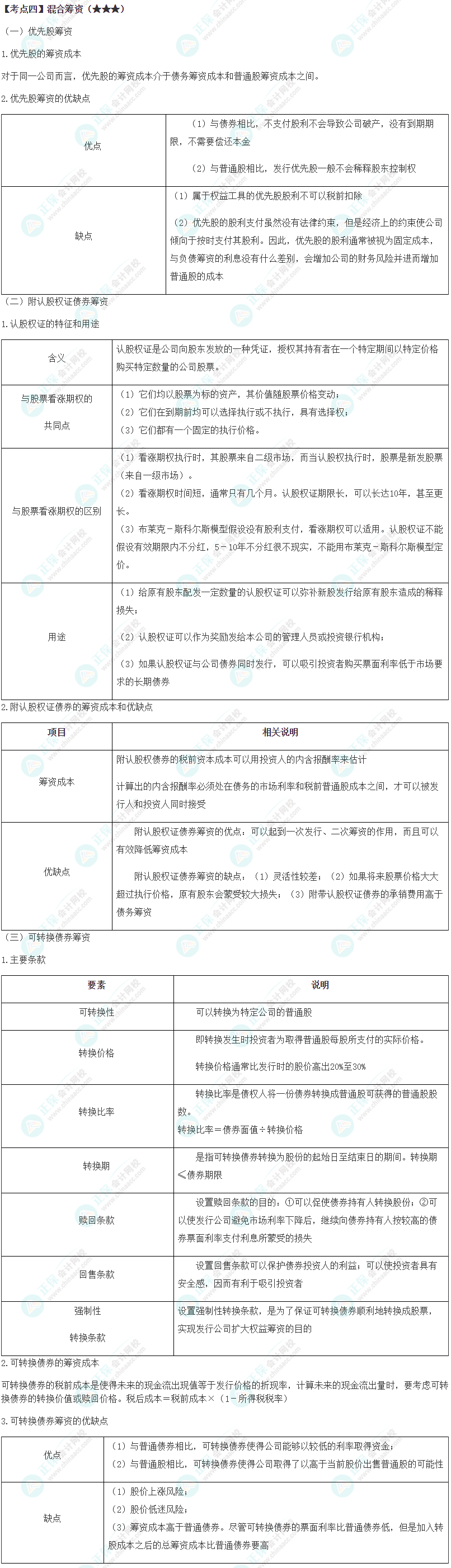 2024年注會(huì)《財(cái)務(wù)成本管理》第9章高頻考點(diǎn)4