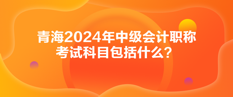 青海2024年中級(jí)會(huì)計(jì)職稱考試科目包括什么？