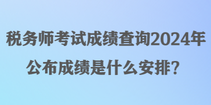 稅務(wù)師考試成績(jī)查詢2024年公布成績(jī)是什么安排？