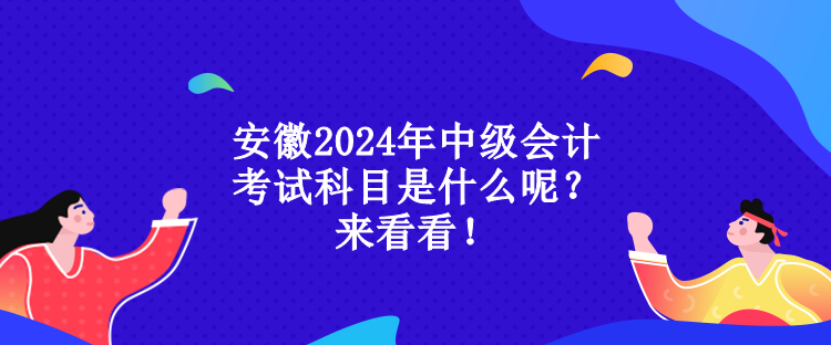 安徽2024年中級(jí)會(huì)計(jì)考試科目是什么呢？來看看！