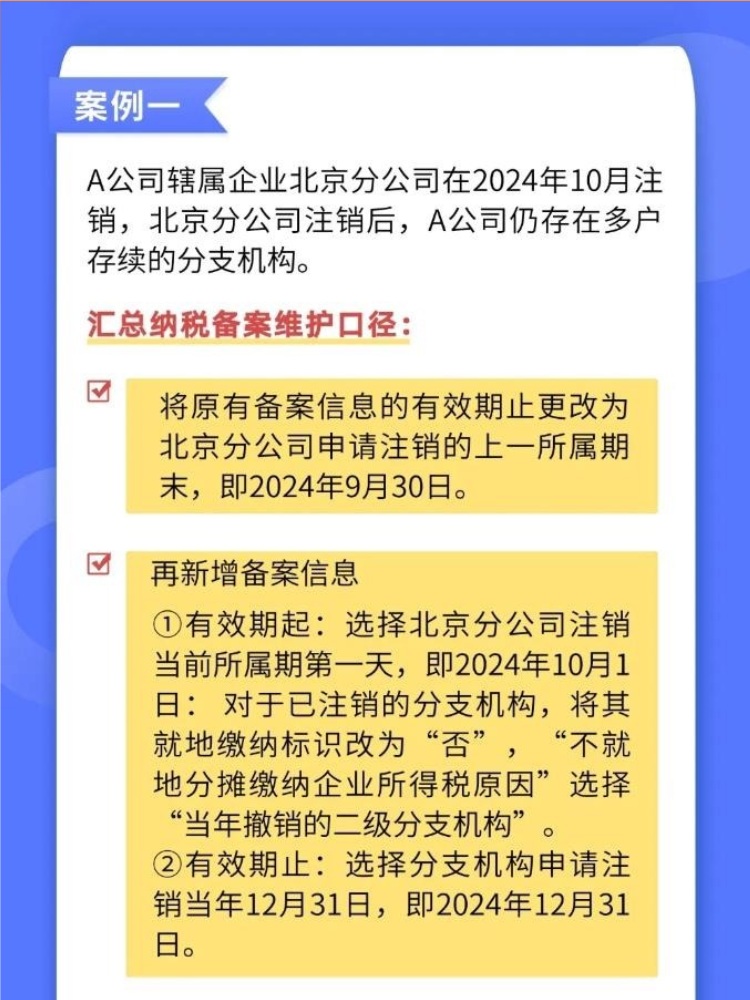 如何準確維護企業(yè)所得稅匯總納稅備案信息？